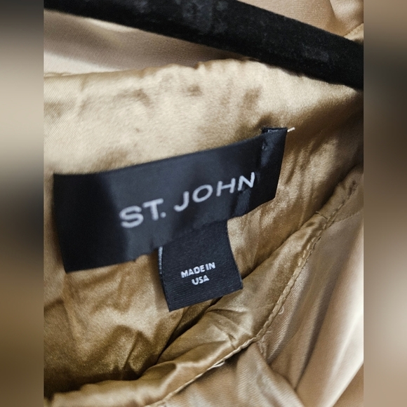 St. John Gold Sequin Mini Dress - Picture 2 of 5